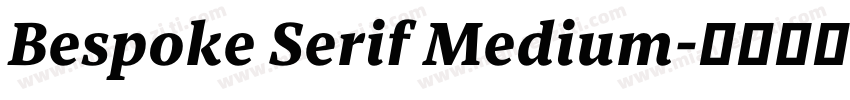 Bespoke Serif Medium字体转换